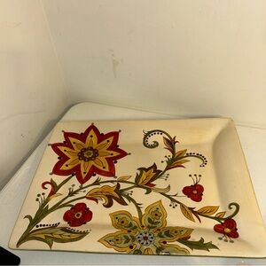 Imperial One imports Floral Ceramic serving  Plate